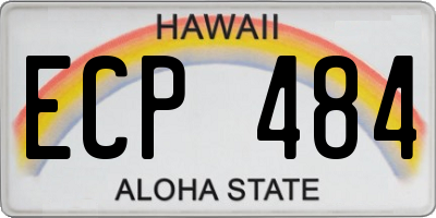 HI license plate ECP484
