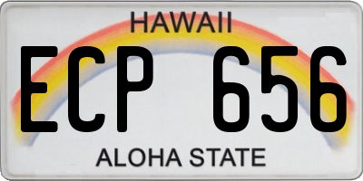 HI license plate ECP656