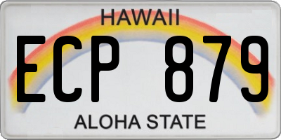 HI license plate ECP879