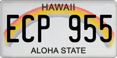 HI license plate ECP955