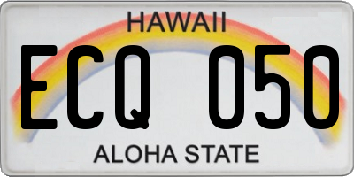 HI license plate ECQ050