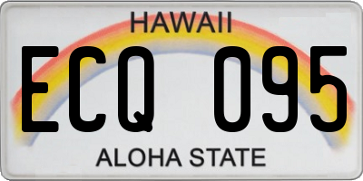 HI license plate ECQ095