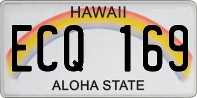 HI license plate ECQ169