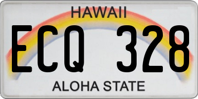 HI license plate ECQ328