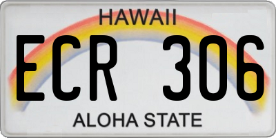 HI license plate ECR306