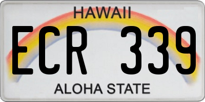HI license plate ECR339