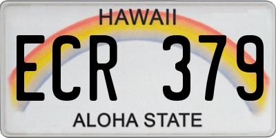 HI license plate ECR379