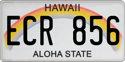 HI license plate ECR856