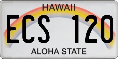 HI license plate ECS120