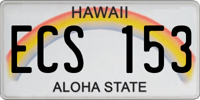 HI license plate ECS153