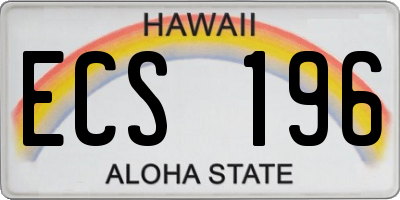 HI license plate ECS196