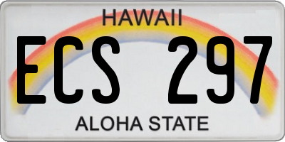 HI license plate ECS297