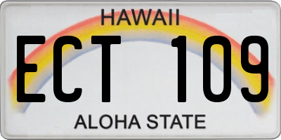HI license plate ECT109