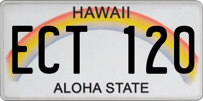 HI license plate ECT120