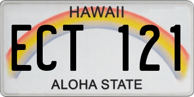 HI license plate ECT121