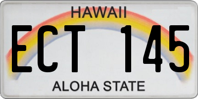 HI license plate ECT145