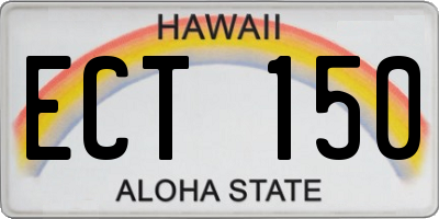 HI license plate ECT150