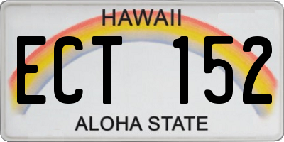 HI license plate ECT152