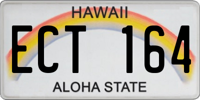 HI license plate ECT164
