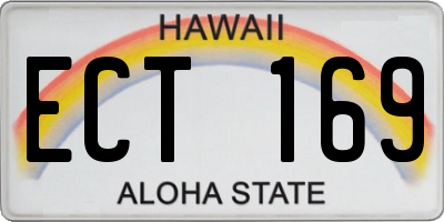 HI license plate ECT169