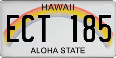 HI license plate ECT185