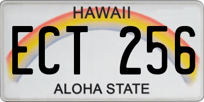 HI license plate ECT256