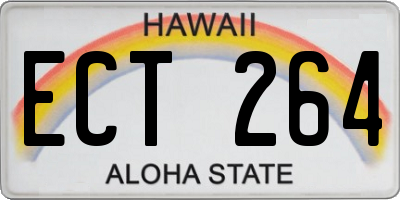HI license plate ECT264