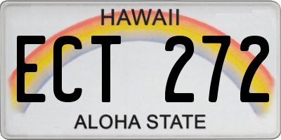 HI license plate ECT272