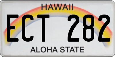 HI license plate ECT282