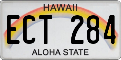 HI license plate ECT284