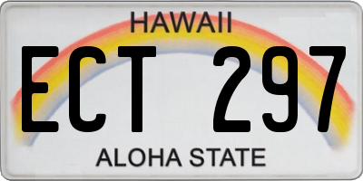 HI license plate ECT297