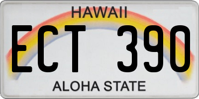 HI license plate ECT390