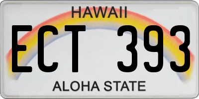 HI license plate ECT393