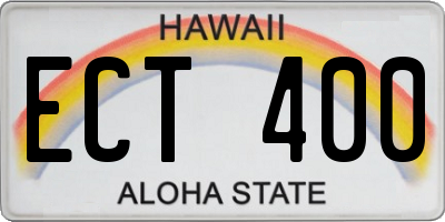 HI license plate ECT400