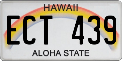 HI license plate ECT439