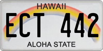 HI license plate ECT442