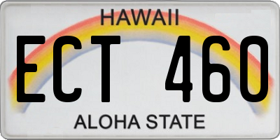 HI license plate ECT460