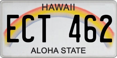 HI license plate ECT462