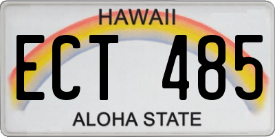 HI license plate ECT485