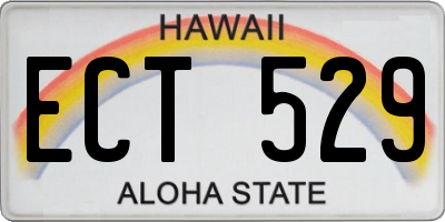 HI license plate ECT529