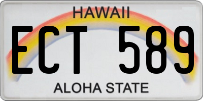 HI license plate ECT589