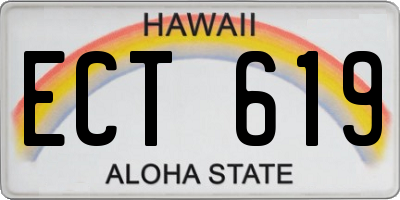 HI license plate ECT619