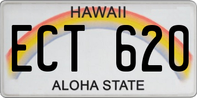 HI license plate ECT620