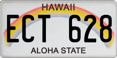 HI license plate ECT628
