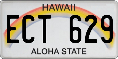 HI license plate ECT629