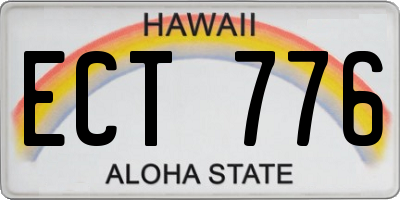HI license plate ECT776
