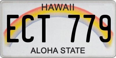 HI license plate ECT779