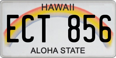 HI license plate ECT856