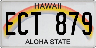 HI license plate ECT879