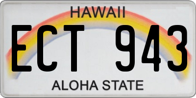 HI license plate ECT943